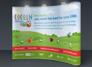 Design for Print - Popup Banner Stand Design - Cocoon Childcare