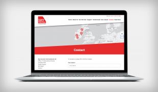 Responsive Website Design - Sky Couriers International - Contact us page - Laptop