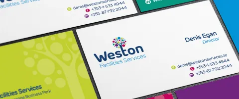 Business Cards Design for Weston Services.
