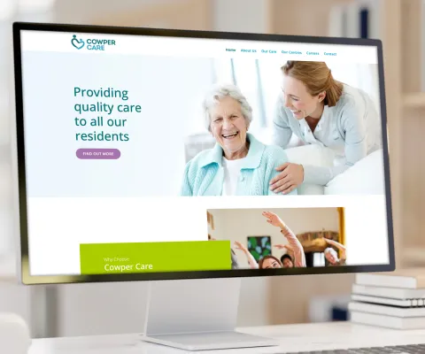 Responsive Website Design (Desktop) - Homepage Design for Cowper Care.