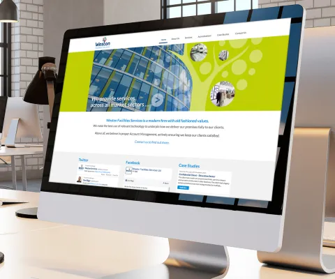 Responsive Website Design (Desktop) - Homepage Design for Weston Facilities Services.