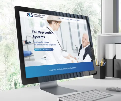 Responsive Website Design (Desktop) of the Homepage for Secure Location Solutions