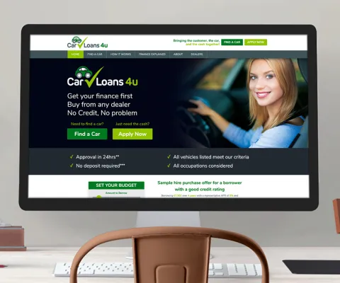Responsive Website Design (Desktop, Tablet and Mobile) – Homepage Design for CarLoans4u