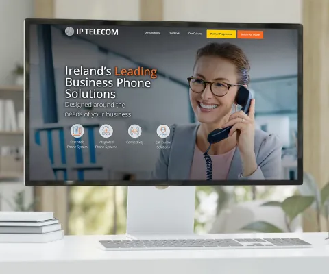 Responsive Website Design – Homepage design for IP Telecom.