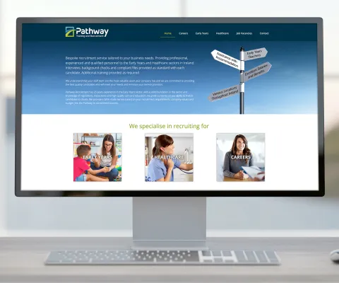 Responsive Website Design (Desktop) - Homepage Design for Pathway Recruitment and Training.