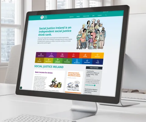 Responsive Website Design (Desktop) - Homepage Design for Social Justice Ireland.