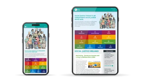 Responsive Website Design (Mobile & Laptop) - Homepage Design for Social Justice Ireland.