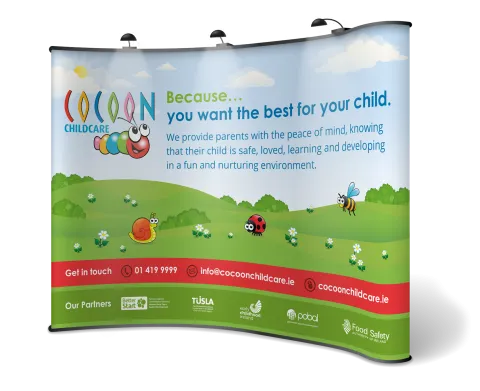 Design for Print - Popup Banner Stand Design - Cocoon Childcare