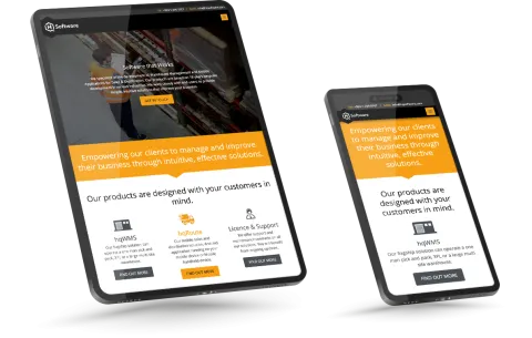 Responsive Website Design (Tablet & Mobile) – Homepage design for hqSoftware.