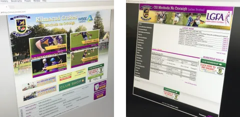 Responsive Website Design - Development and Migration - Samples of some of the old Kilmacud Crokes websites