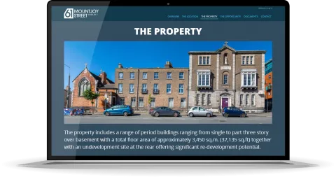 Responsive Website Design - Laptop - 61 Mountjoy Street - Avison Young