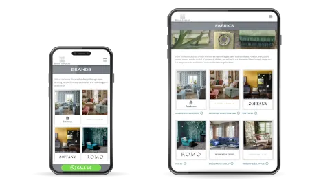 Responsive Website Design (mobile and tablet) - Brands page and Fabrics page for Brian S Nolan.