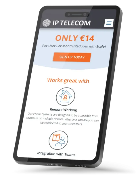 Responsive Website Design (Mobile) – Phone Essentials page for IP Telecom.