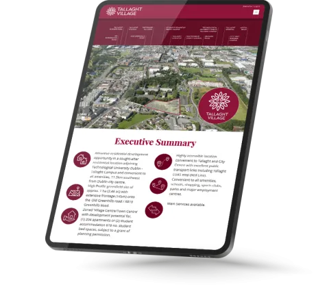 Responsive Website Design - Homepage Tablet - Tallaght Village - Avison Young