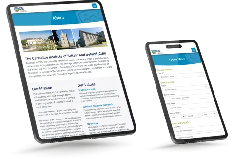 Responsive Website Design (Tablet & Mobile) - About page and Apply Now Application Form for CIBI.