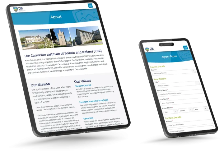 Responsive Website Design (Tablet & Mobile) - About page and Apply Now Application Form for CIBI.