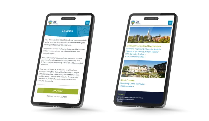 Responsive Website Design (Mobile) - Course Overview page for CIBI.