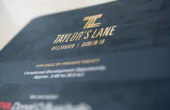 Brochure Design - Logo Design in Gold Foil on Cover - Taylor's Lane - Avison Young