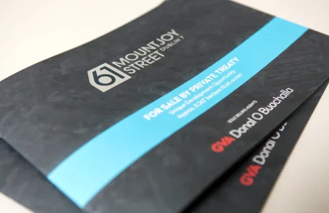 Brochure Design - Cover - 61 Mountjoy Street
