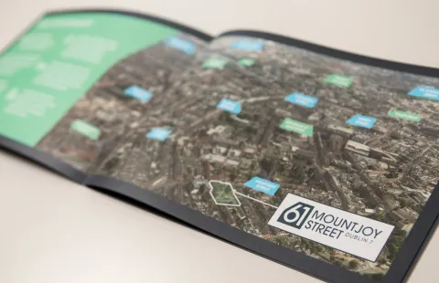 Brochure Design - Sample Spread - 61 Mountjoy Street