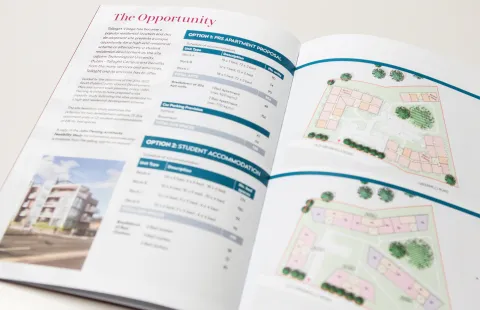 Brochure Design - Inside Spread - Tallaght Village - Avison Young