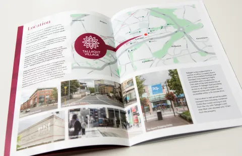 Brochure Design - Map Design - Tallaght Village - Avison Young