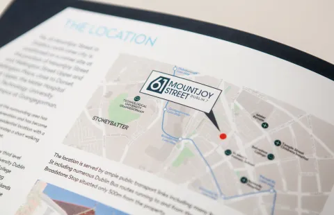 Brochure Design - Map Design - 61 Mountjoy Street - Avison Young
