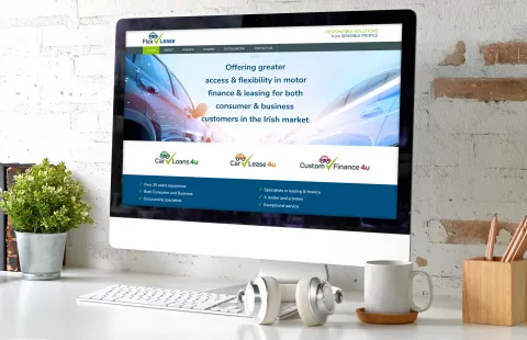 Responsive Website Design - Flexlease Homepage on Desktop - Flexlease