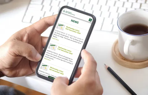 Responsive Website Design - News Page on Mobile - St Patrick’s Boys’ National School