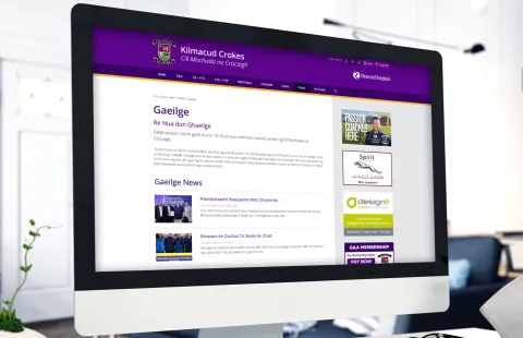 Responsive Website Design for Kilmacud Crokes Multi Lingual