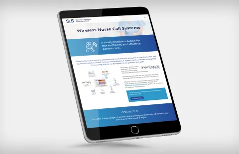 Responsive Website Design - Nurse Call Systems page on Tablet - Secure Location Solutions