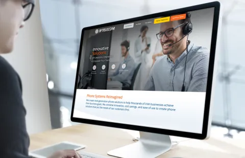 Responsive Website Design (Desktop) – Innovative Solutions page for IP Telecom.