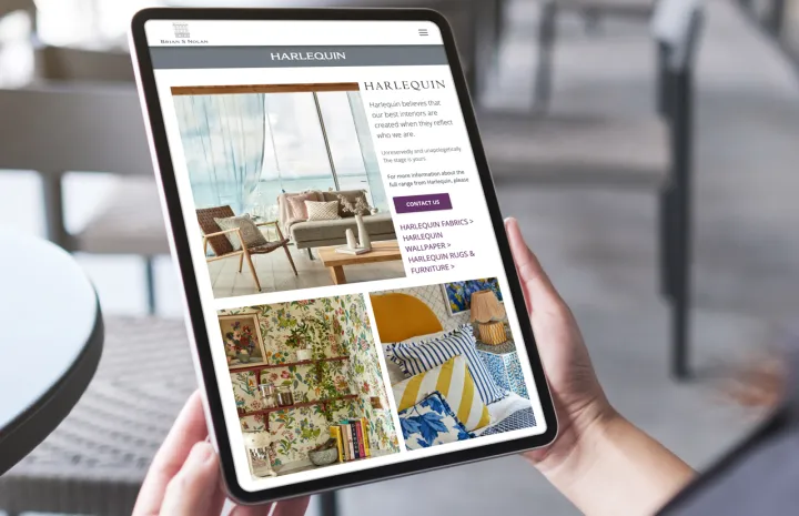 Responsive Website Design (Tablet) - Harlequin brand page for Brian S Nolan.
