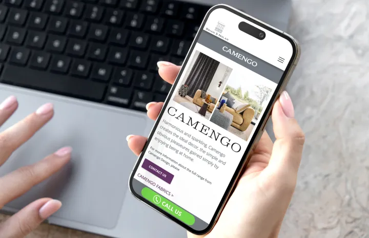 Responsive Website Design (Mobile) - Camengo brand page for Brian S Nolan.
