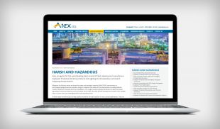 Responsive Website Design - Harsh and Hazardous Page – Laptop - Atex