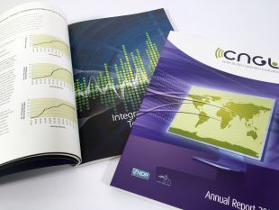 Annual Report Design - Cover and Inside Spread – CNGL