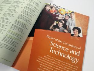 Annual Report Design - Internal Spread, Science and Technology - RDS