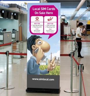 Roll-up Banner Stand Design - SIM Local