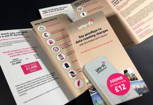 Fold-out Brochure Design - Say Goodbye to Data Roaming Charges - Uni-fi