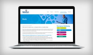 Responsive Website Design - Body Service Page - Laptop - Weston Workplace Wellbeing
