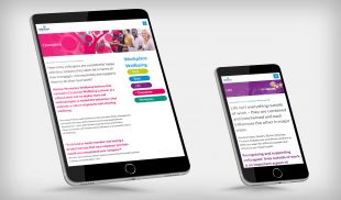 Responsive Website Design - Champions and Life Service Pages - Tablet and Mobile - Weston Workplace Wellbeing
