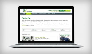 Responsive Website Design - Finance Application Form - Laptop - CarFinance4u
