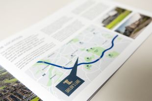 Brochure Design - Inside Spread with Location Map - Taylor's Lane - GVA Donal O Buachalla
