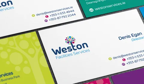 Business Cards Design for Weston Services.